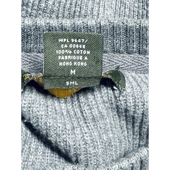 Eddie Bauer Ribbed Crew Neck Men's size Medium Gray Pullover Sweater Hong Kong - Picture 4 of 6